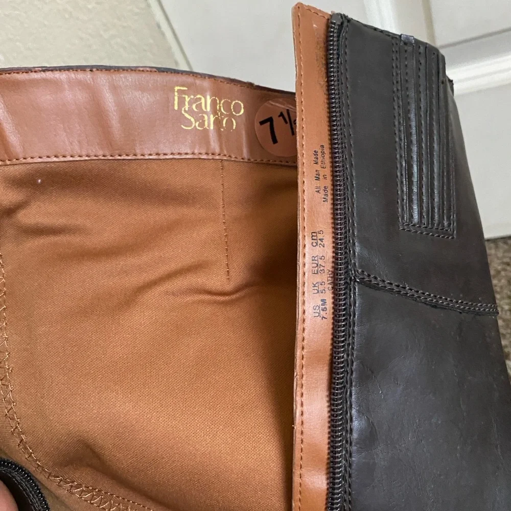 Franco Sarto Dark Brown Over the Knee Boots Size 7 1/2